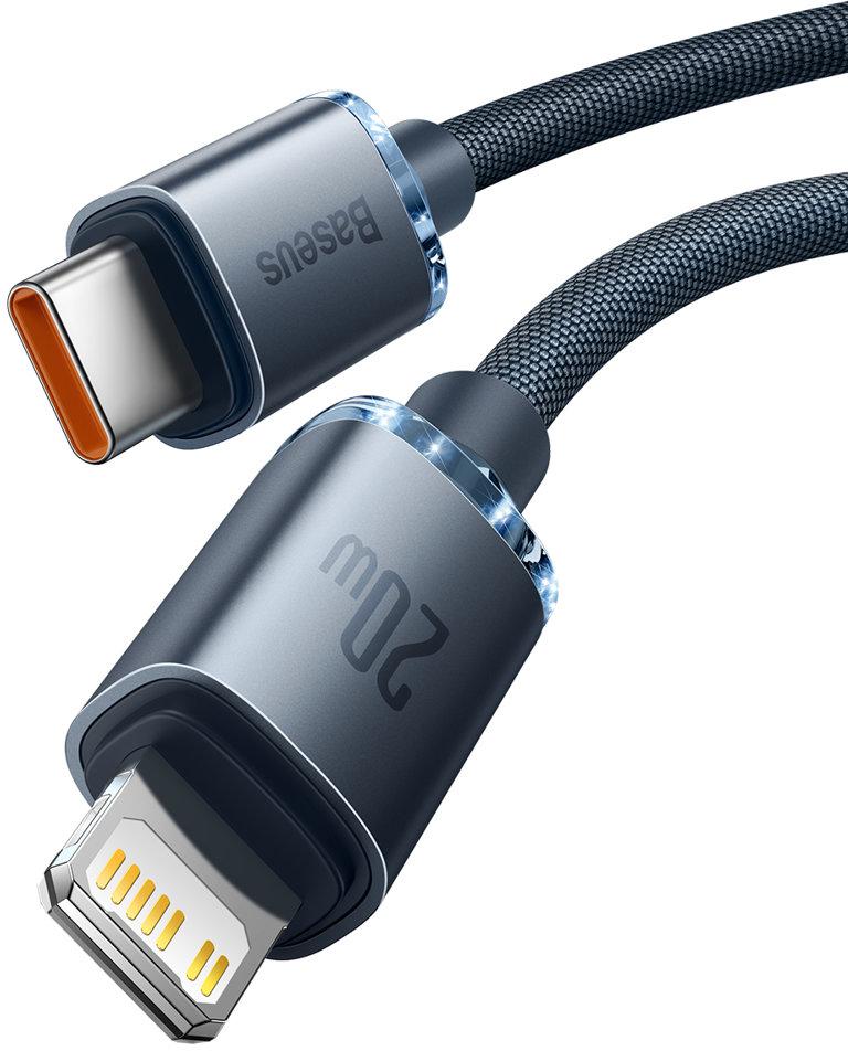 KABEL USB-C / Lightning iPhone Baseus Crystal CAJY000201 1.2m 20W PD Quick Charging OPLOT PREMIUM
