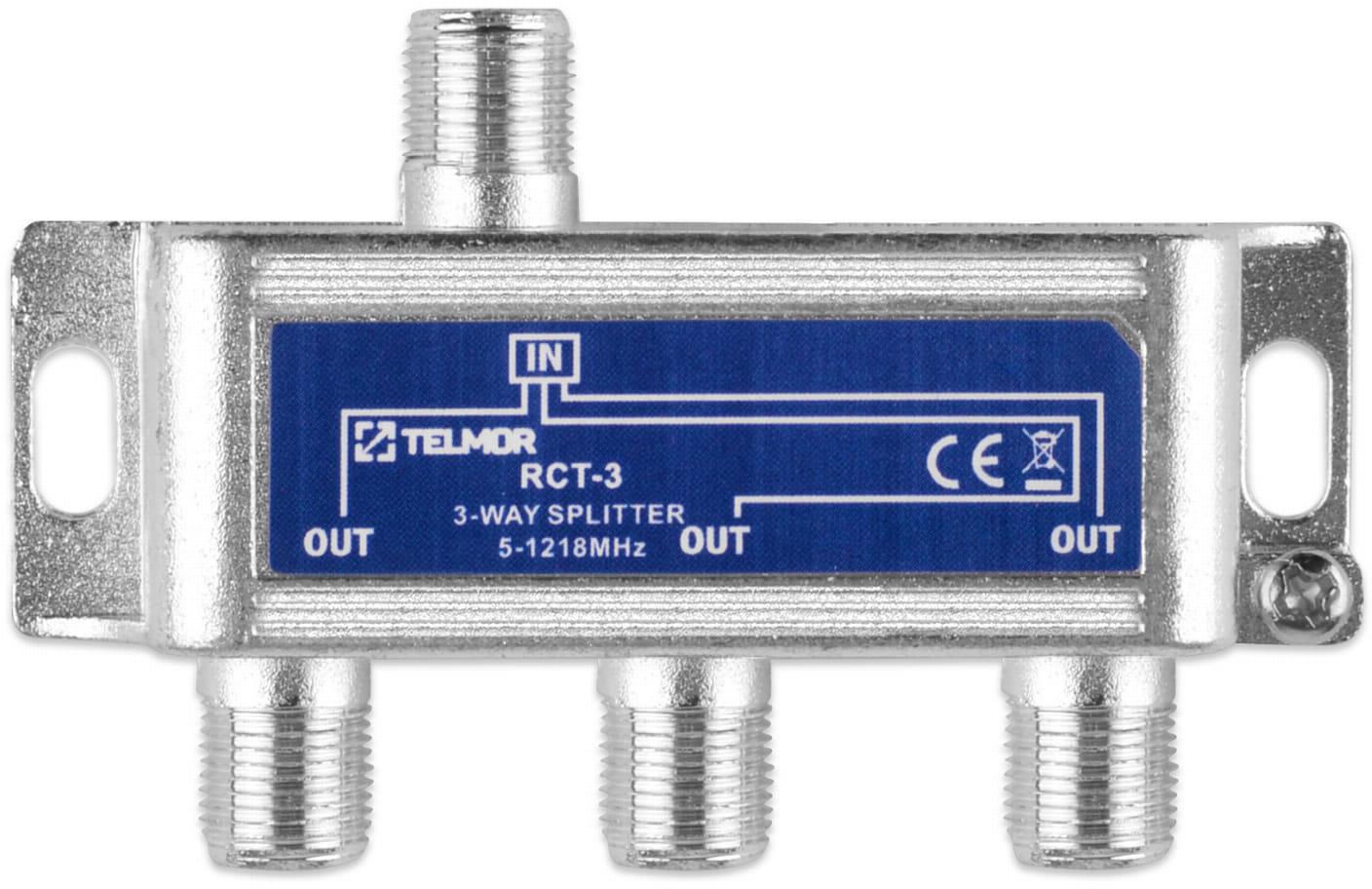 Rozgałęźnik TELMOR RCT-3B Splitter 3X 1.2G 